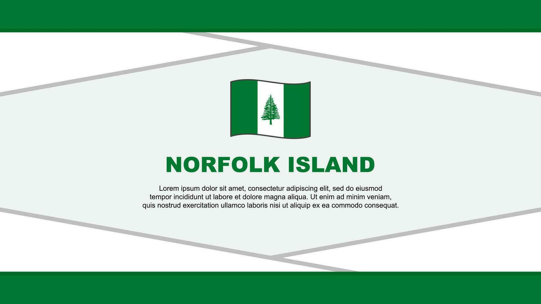 Norfolk Insel Flagge abstrakt Hintergrund Design Vorlage. Norfolk Insel Unabhängigkeit Tag Banner Karikatur Vektor Illustration. Norfolk Insel Vektor