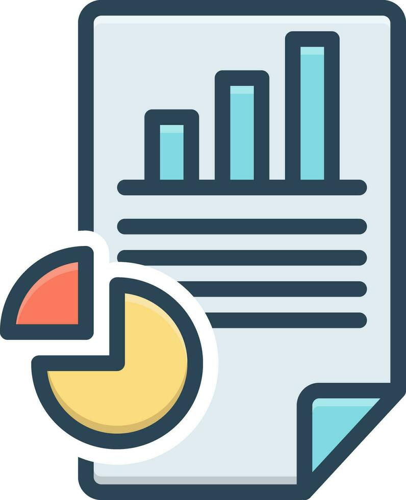 Färg ikon för statistisk vektor