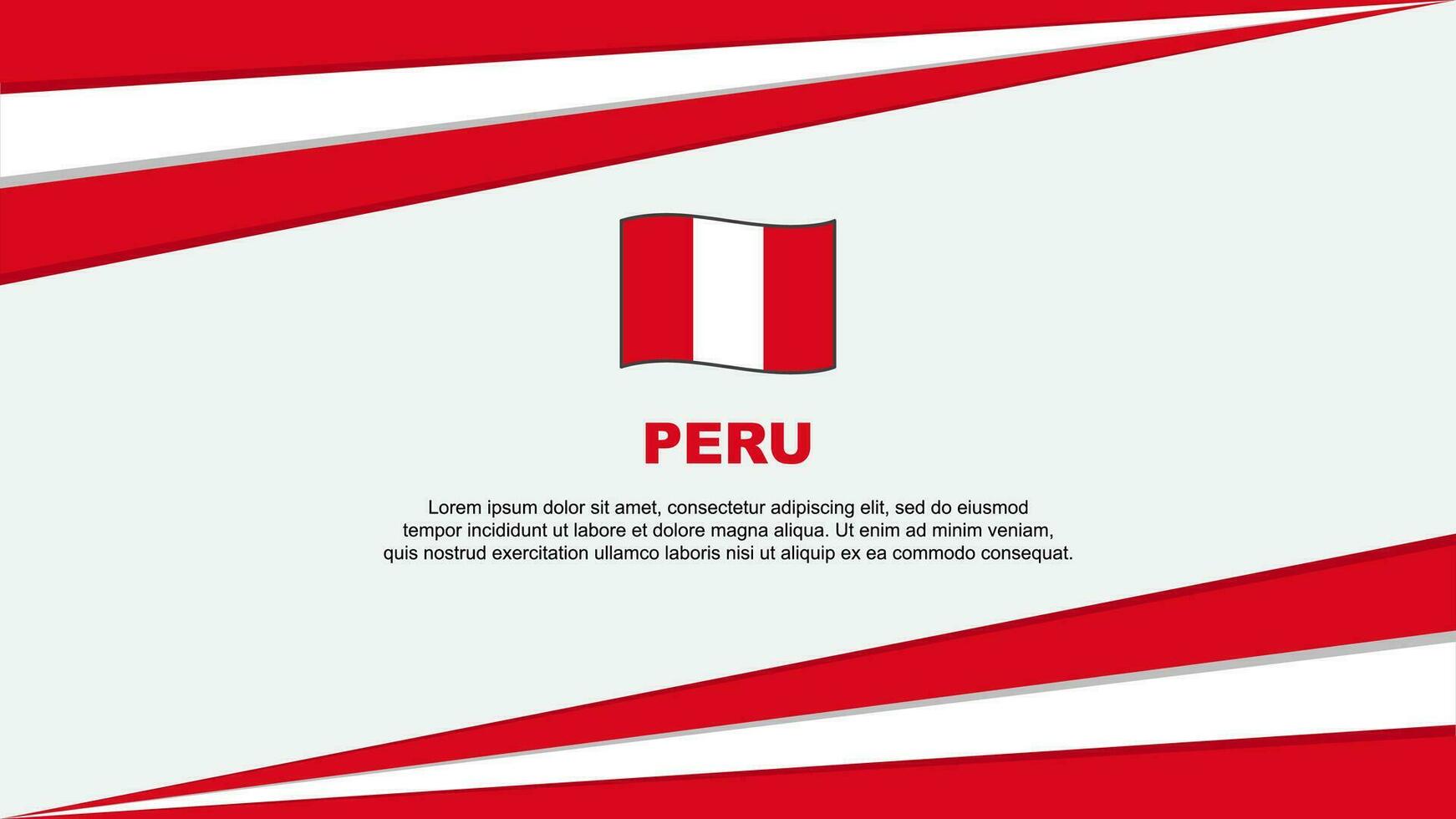 peru flagga abstrakt bakgrund design mall. peru oberoende dag baner tecknad serie vektor illustration. peru design