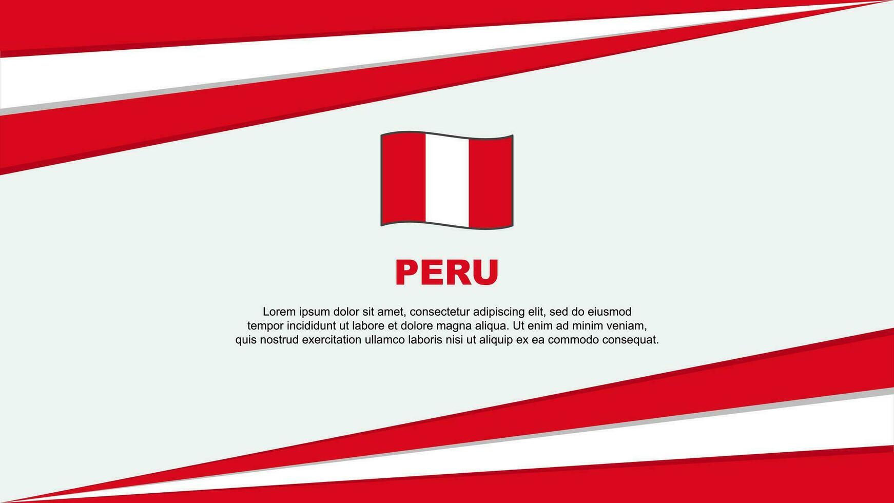 Peru Flagge abstrakt Hintergrund Design Vorlage. Peru Unabhängigkeit Tag Banner Karikatur Vektor Illustration. Peru Design