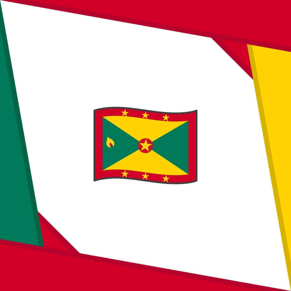 Grenada Flagge abstrakt Hintergrund Design Vorlage. Grenada Unabhängigkeit Tag Banner Sozial Medien Post. Grenada Unabhängigkeit Tag vektor