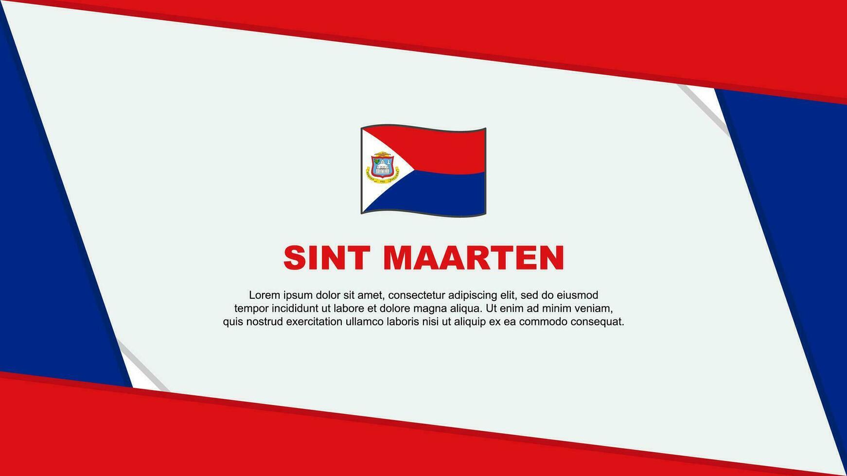 sint maarten Flagge abstrakt Hintergrund Design Vorlage. sint maarten Unabhängigkeit Tag Banner Karikatur Vektor Illustration. sint maarten Unabhängigkeit Tag