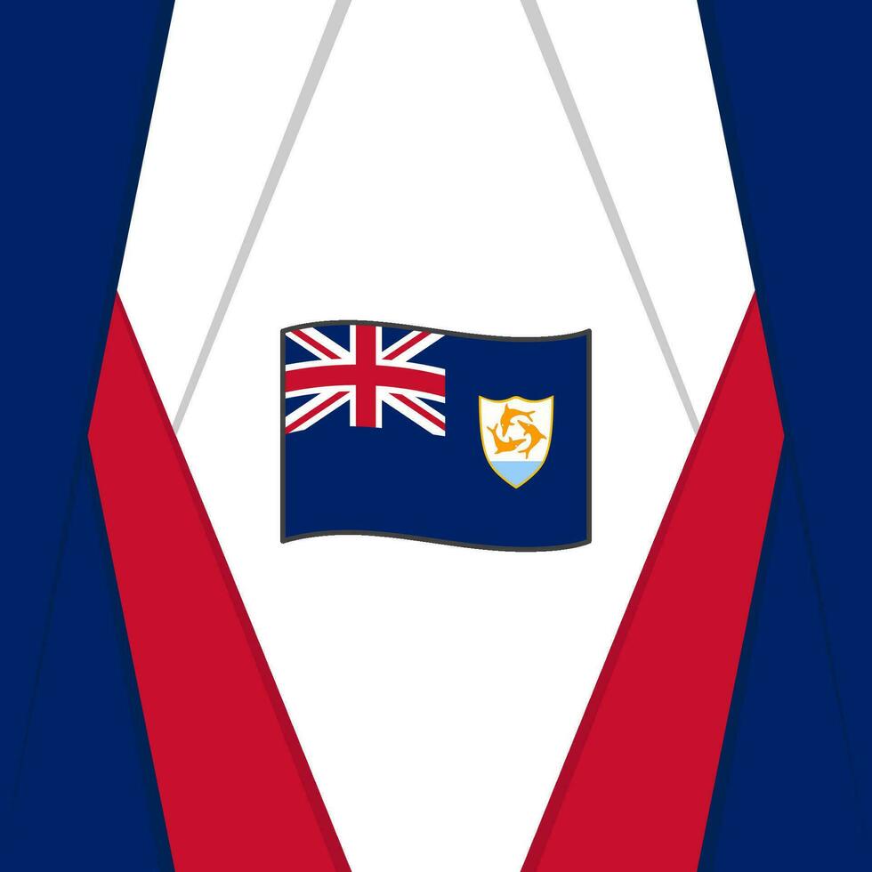 Anguilla Flagge abstrakt Hintergrund Design Vorlage. Anguilla Unabhängigkeit Tag Banner Sozial Medien Post. Anguilla Hintergrund vektor