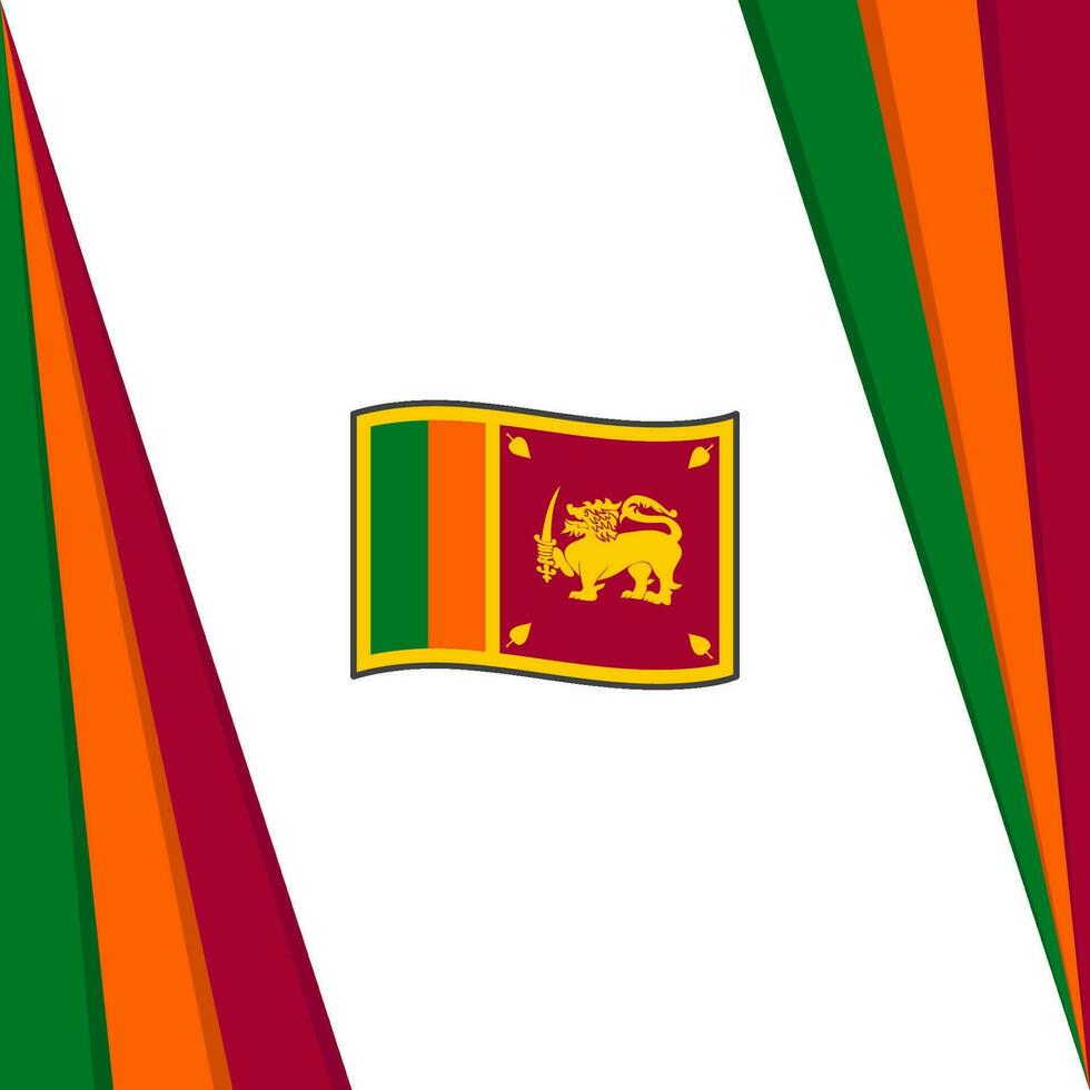 sri Lanka Flagge abstrakt Hintergrund Design Vorlage. sri Lanka Unabhängigkeit Tag Banner Sozial Medien Post. sri Lanka Banner vektor