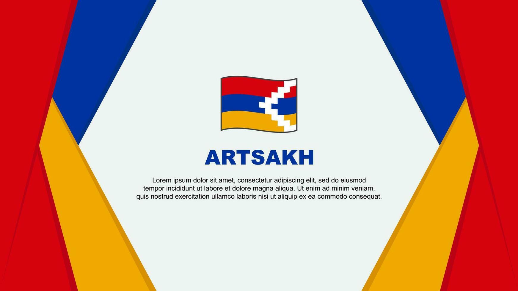 artsakh Flagge abstrakt Hintergrund Design Vorlage. artsakh Unabhängigkeit Tag Banner Karikatur Vektor Illustration. artsakh Hintergrund