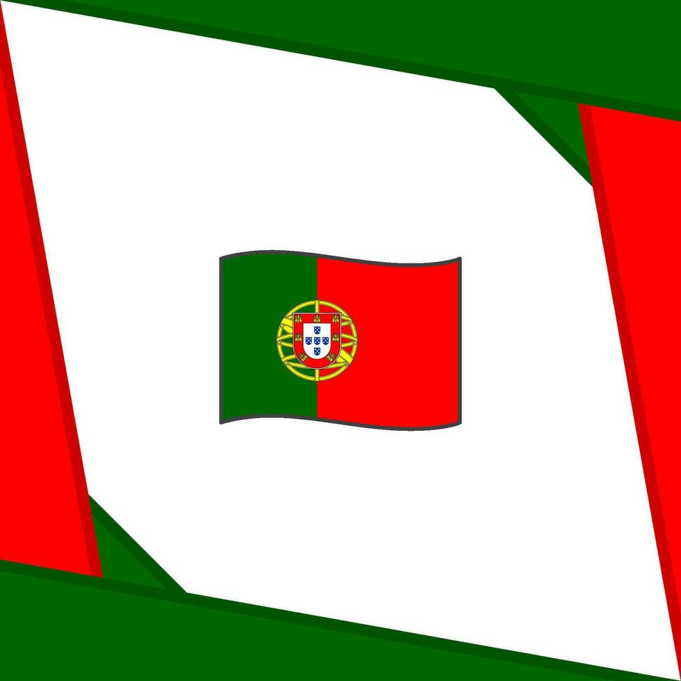 Portugal Flagge abstrakt Hintergrund Design Vorlage. Portugal Unabhängigkeit Tag Banner Sozial Medien Post. Portugal Karikatur vektor