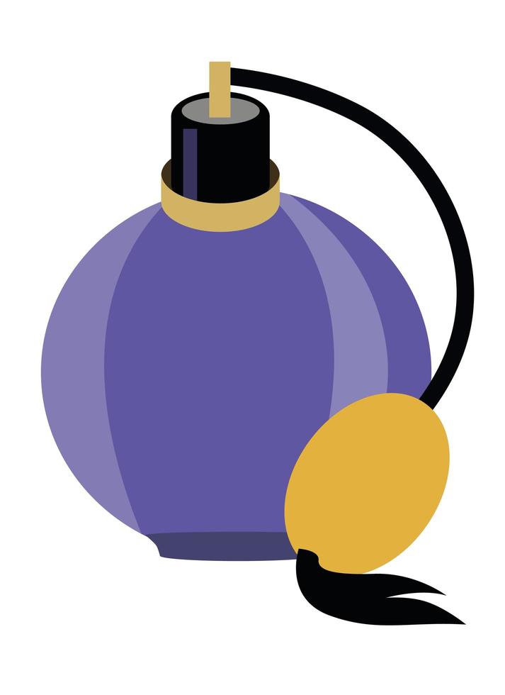 flaska parfym isolerad på vit. vektor platt illustration