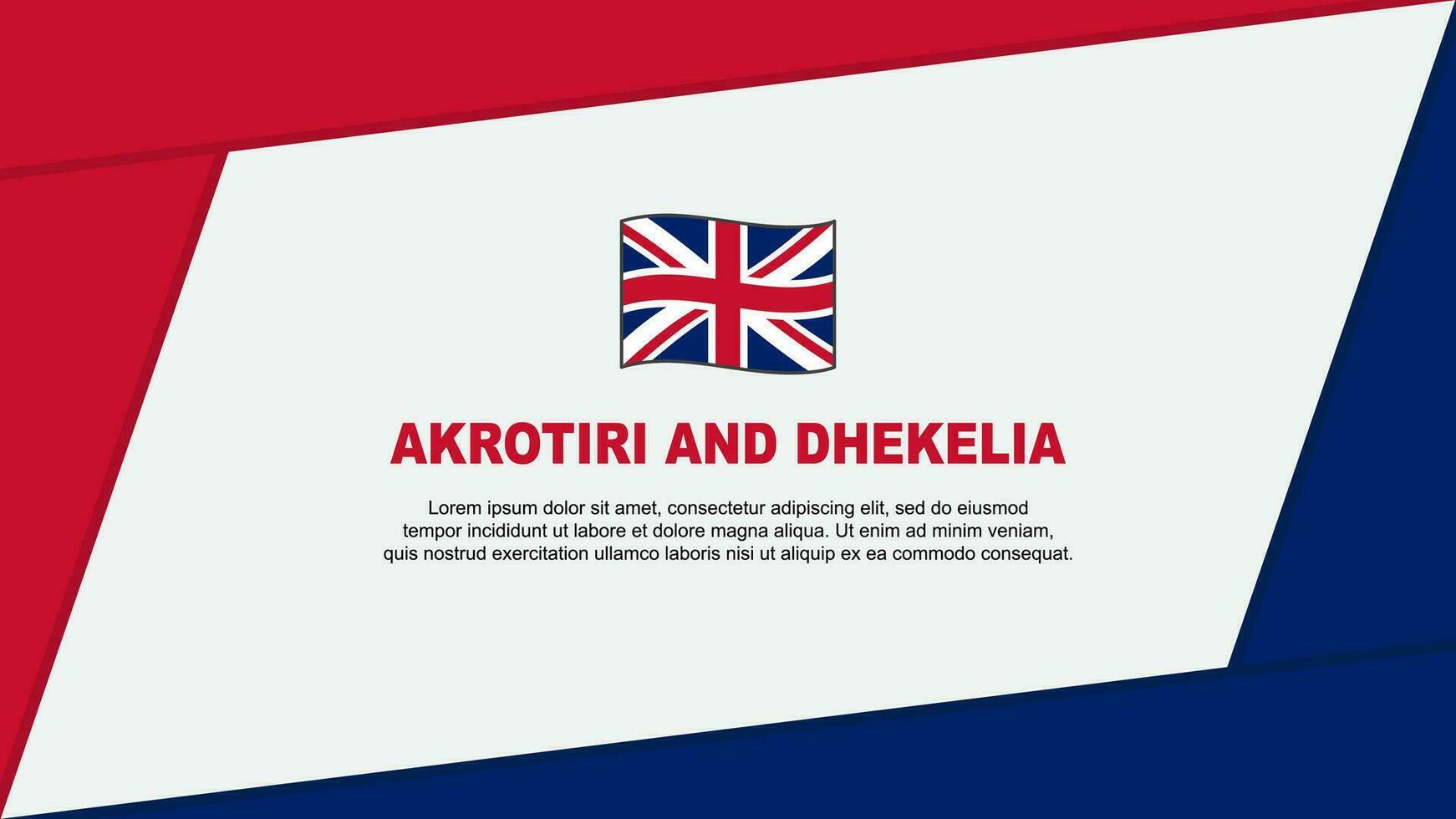 Akrotiri und dhekelia Flagge abstrakt Hintergrund Design Vorlage. Akrotiri und dhekelia Unabhängigkeit Tag Banner Karikatur Vektor Illustration. Akrotiri und dhekelia Banner