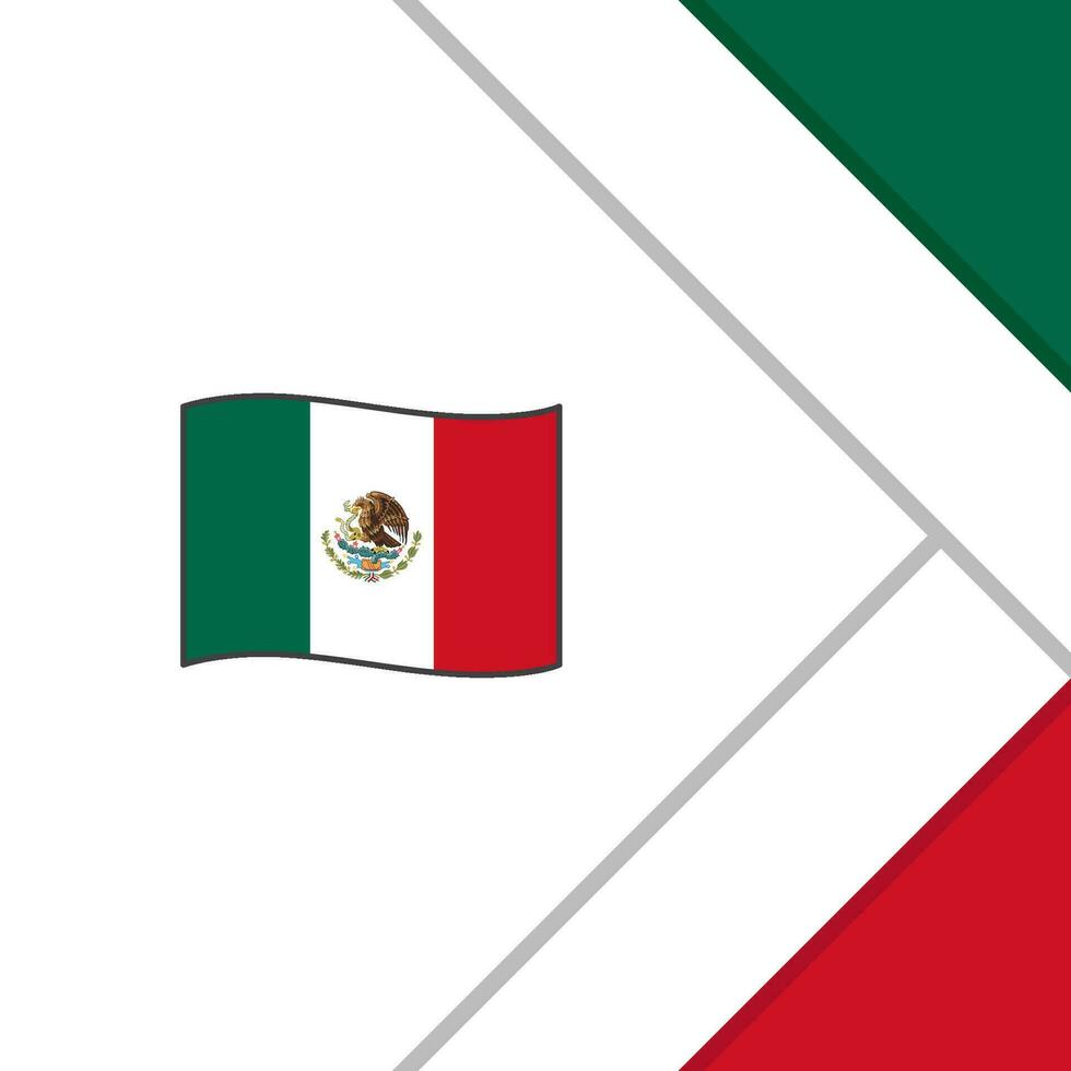 Mexiko Flagge abstrakt Hintergrund Design Vorlage. Mexiko Unabhängigkeit Tag Banner Sozial Medien Post. Mexiko Karikatur vektor