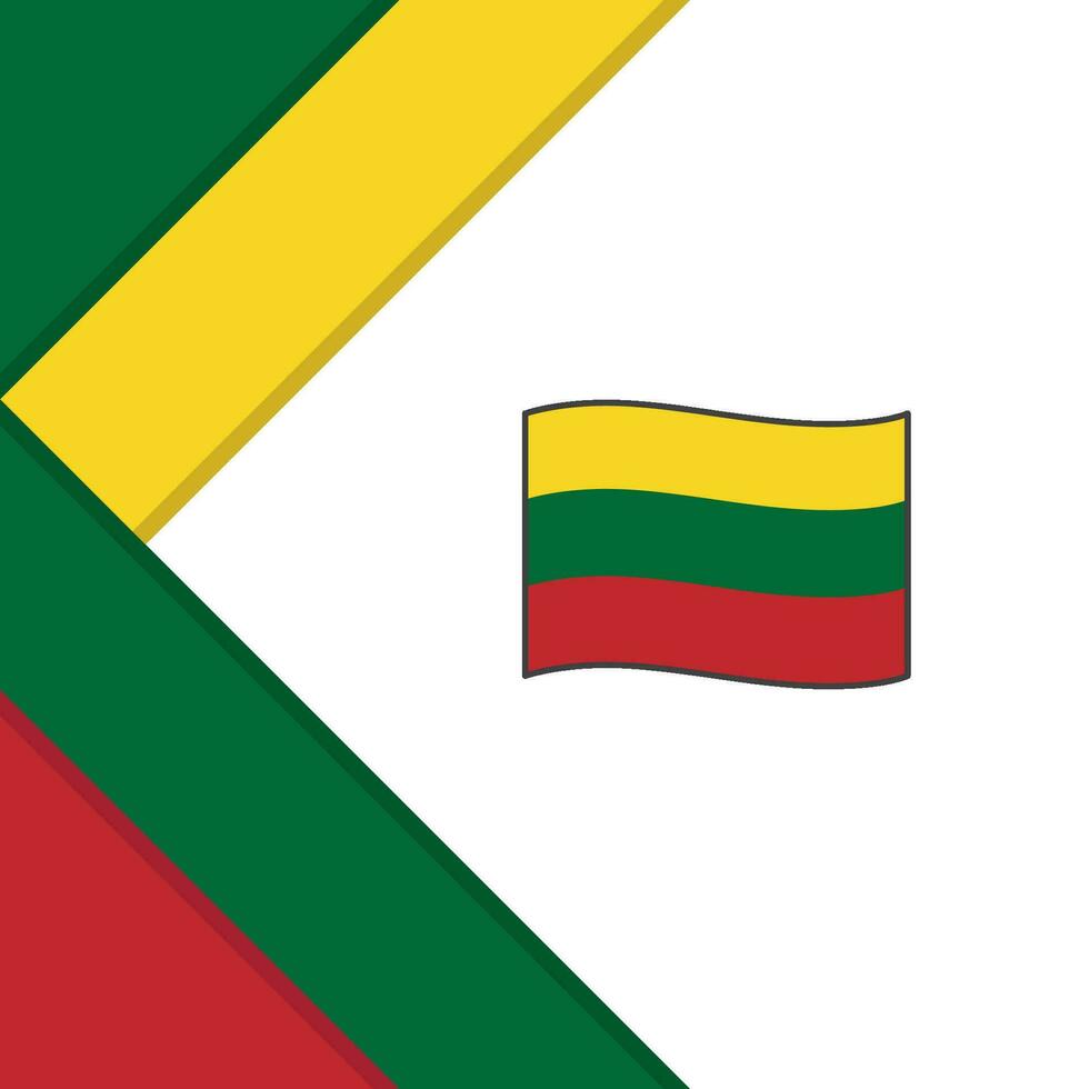 litauen flagga abstrakt bakgrund design mall. litauen oberoende dag baner social media posta. litauen vektor