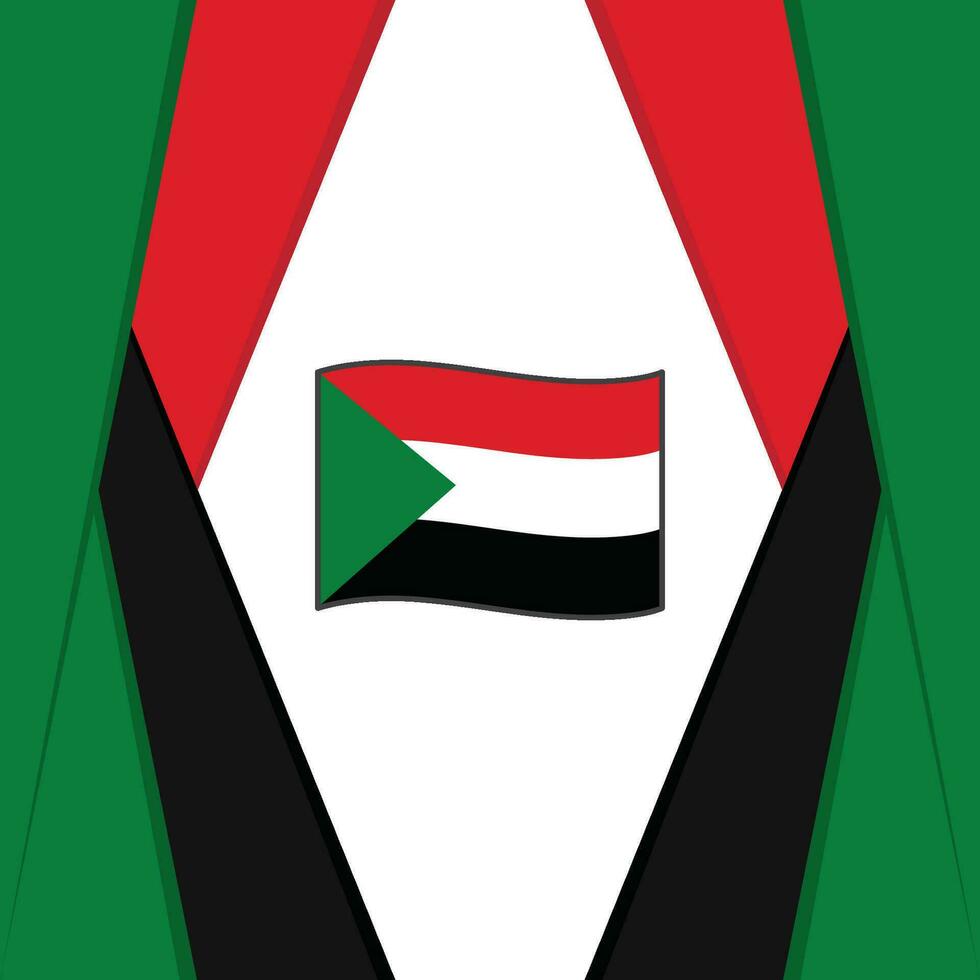 Sudan Flagge abstrakt Hintergrund Design Vorlage. Sudan Unabhängigkeit Tag Banner Sozial Medien Post. Sudan Design vektor