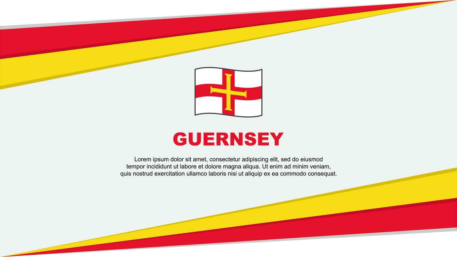 Guernsey Flagge abstrakt Hintergrund Design Vorlage. Guernsey Unabhängigkeit Tag Banner Karikatur Vektor Illustration. Guernsey Design