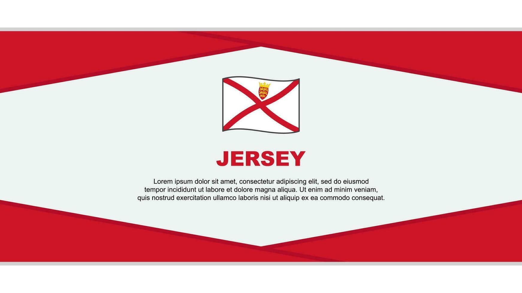 Jersey Flagge abstrakt Hintergrund Design Vorlage. Jersey Unabhängigkeit Tag Banner Karikatur Vektor Illustration. Jersey Vektor