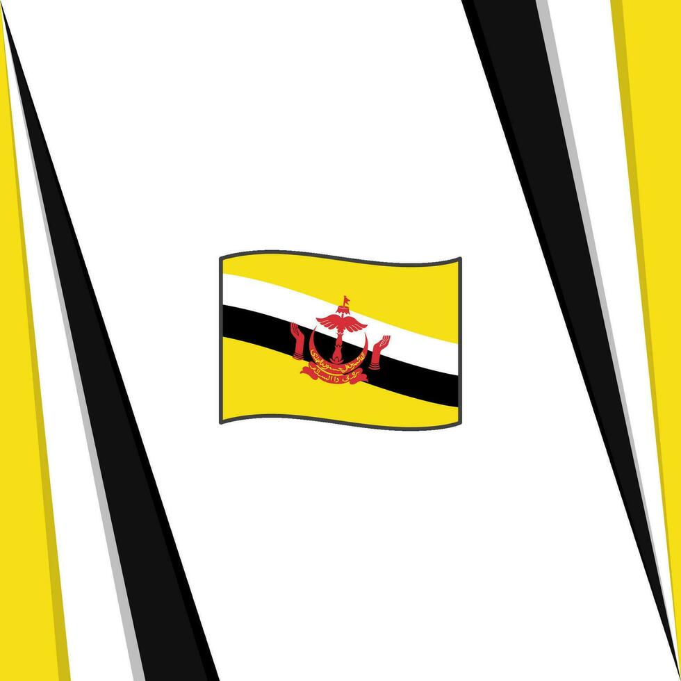 brunei flagga abstrakt bakgrund design mall. brunei oberoende dag baner social media posta. brunei baner vektor