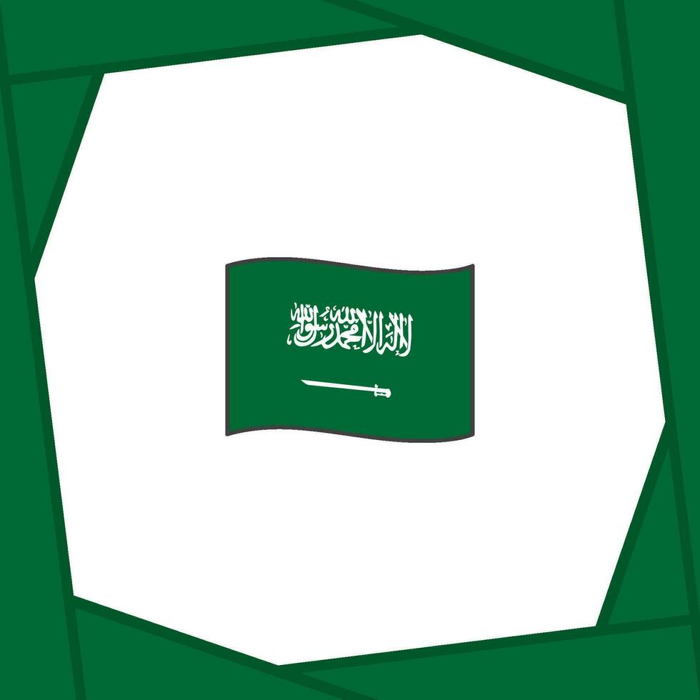 Saudi Arabien Flagge abstrakt Hintergrund Design Vorlage. Saudi Arabien Unabhängigkeit Tag Banner Sozial Medien Post. Saudi Arabien Banner vektor