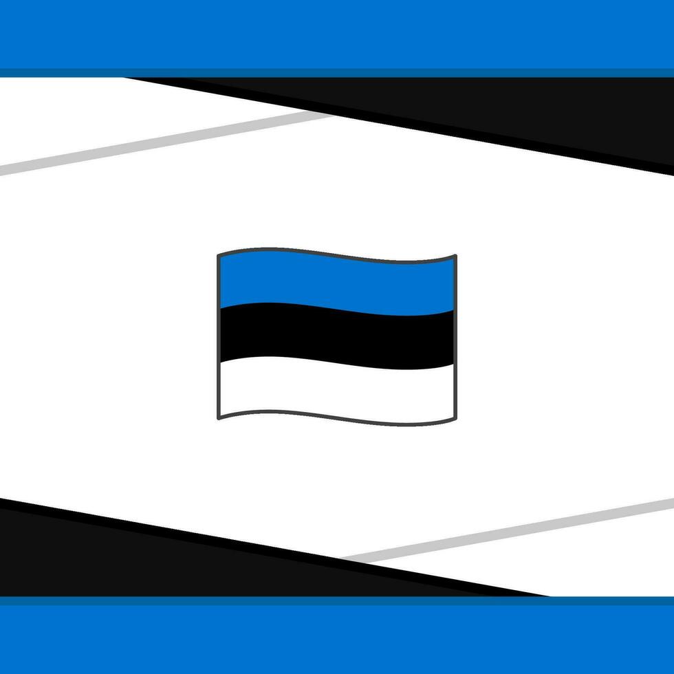 Estland Flagge abstrakt Hintergrund Design Vorlage. Estland Unabhängigkeit Tag Banner Sozial Medien Post. Estland Vektor