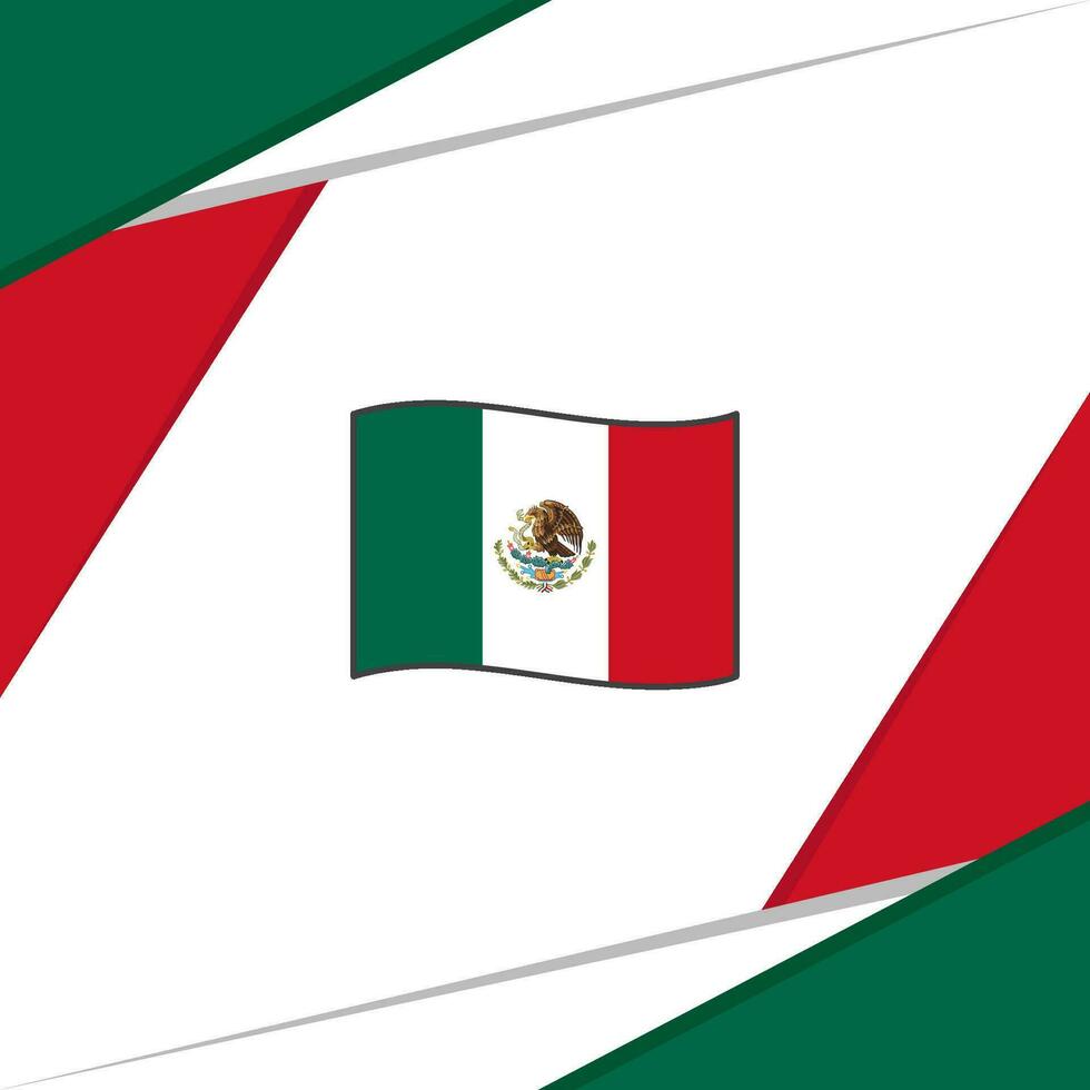 mexico flagga abstrakt bakgrund design mall. mexico oberoende dag baner social media posta. mexico vektor