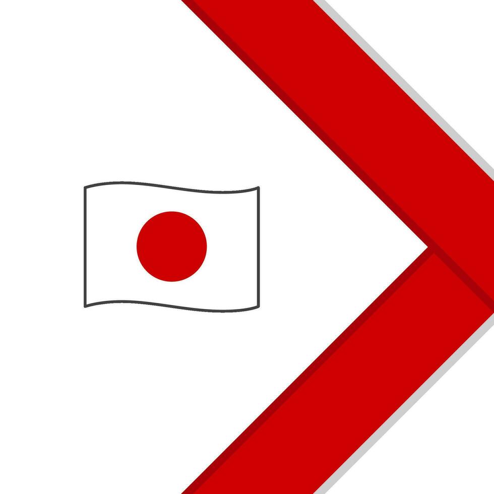 Japan Flagge abstrakt Hintergrund Design Vorlage. Japan Unabhängigkeit Tag Banner Sozial Medien Post. Japan Karikatur vektor