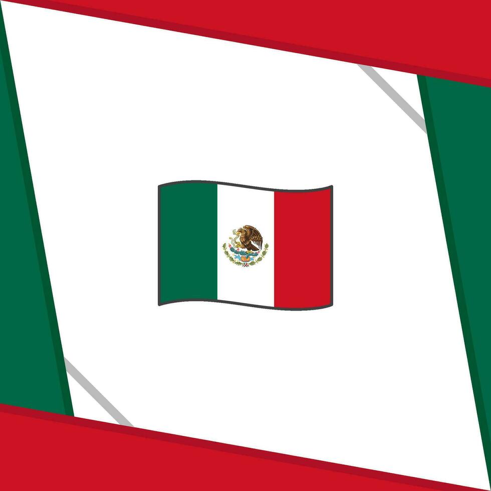 Mexiko Flagge abstrakt Hintergrund Design Vorlage. Mexiko Unabhängigkeit Tag Banner Sozial Medien Post. Mexiko Unabhängigkeit Tag vektor