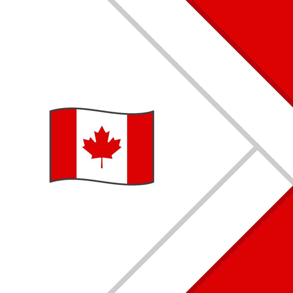 Kanada Flagge abstrakt Hintergrund Design Vorlage. Kanada Unabhängigkeit Tag Banner Sozial Medien Post. Kanada Karikatur vektor
