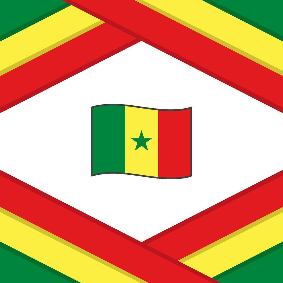 Senegal Flagge abstrakt Hintergrund Design Vorlage. Senegal Unabhängigkeit Tag Banner Sozial Medien Post. Senegal Vorlage vektor