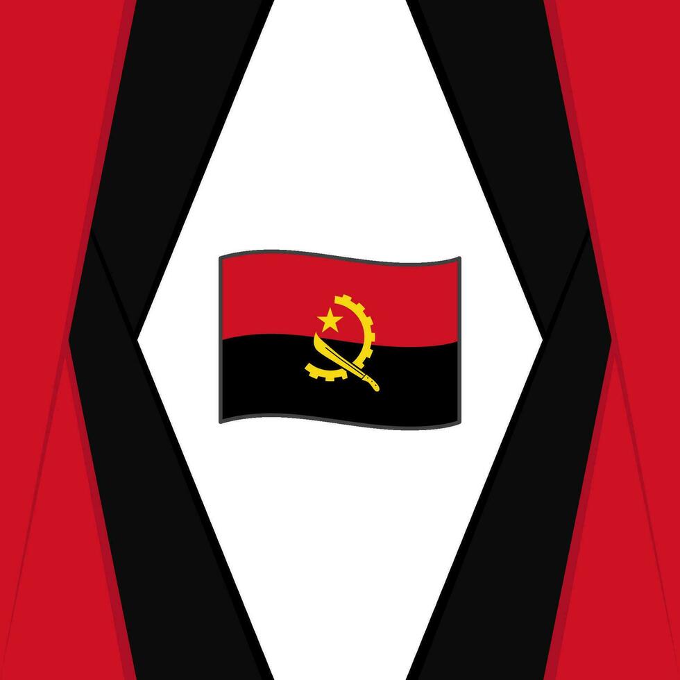 Angola Flagge abstrakt Hintergrund Design Vorlage. Angola Unabhängigkeit Tag Banner Sozial Medien Post. Angola Hintergrund vektor