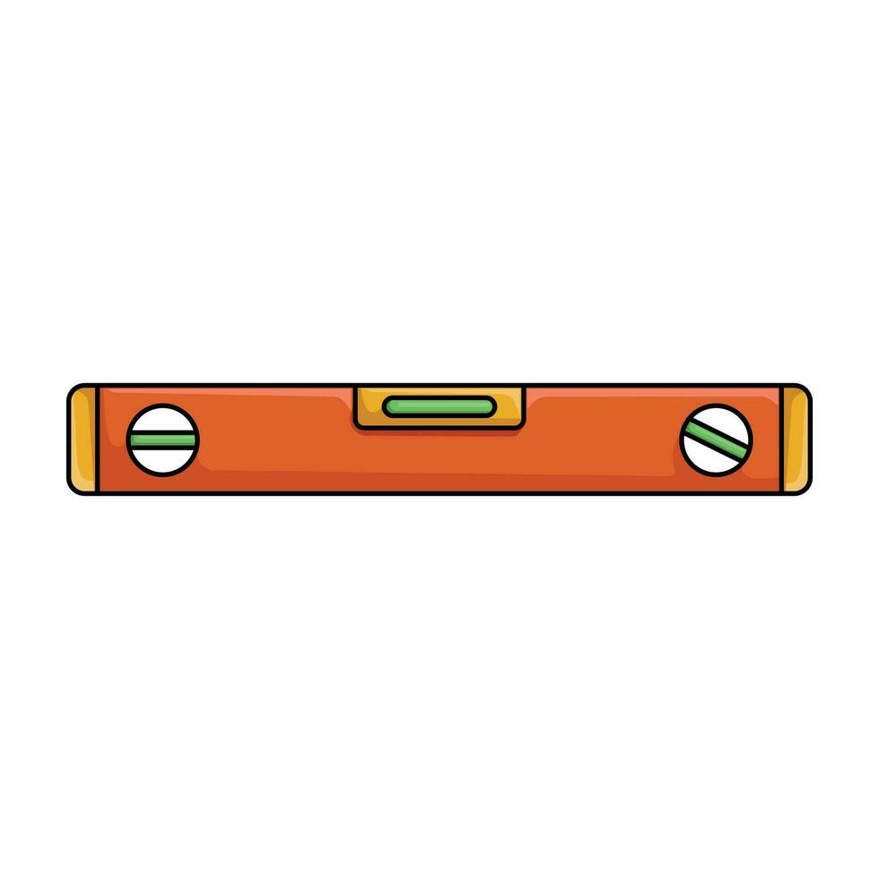 Konstruktion Niveau Werkzeug Symbol Bild Vektor Illustration Design Orange und Gelb