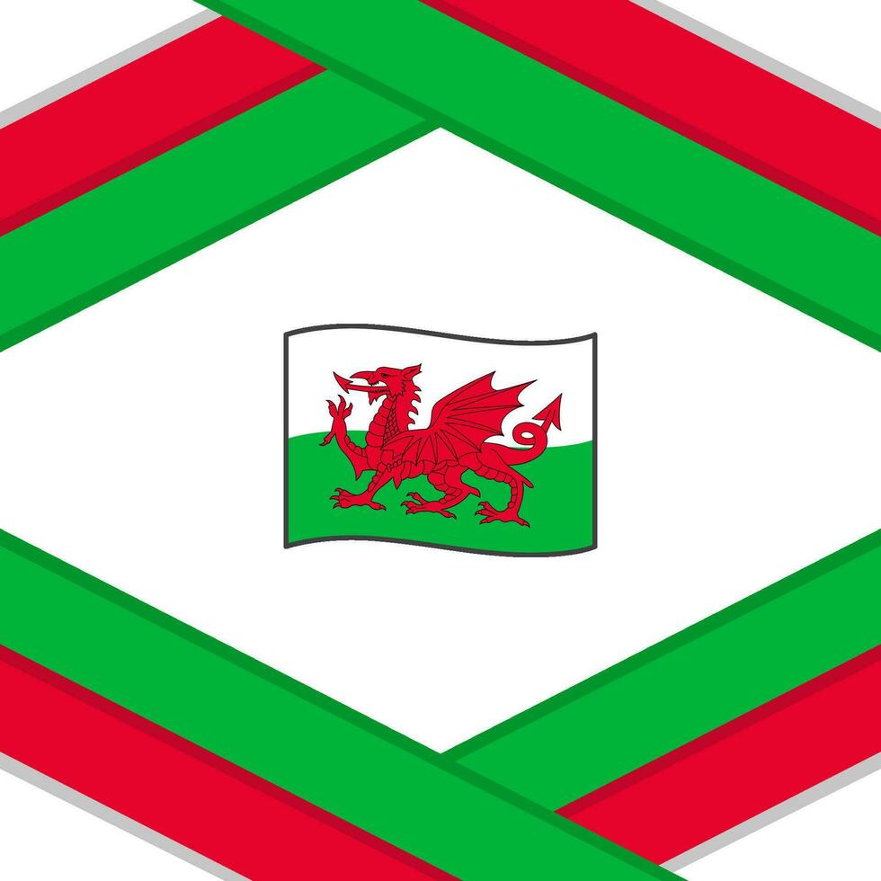 wales flagga abstrakt bakgrund design mall. wales oberoende dag baner social media posta. wales mall vektor