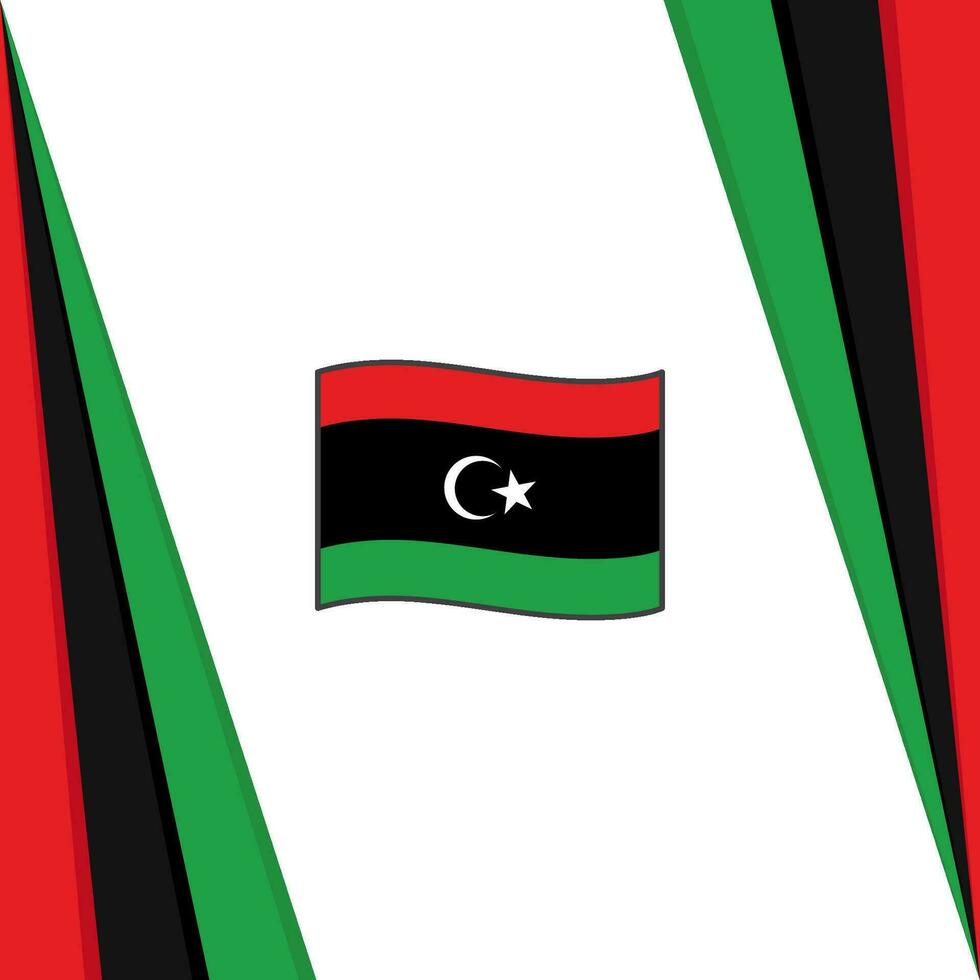 libyen flagga abstrakt bakgrund design mall. libyen oberoende dag baner social media posta. libyen baner vektor