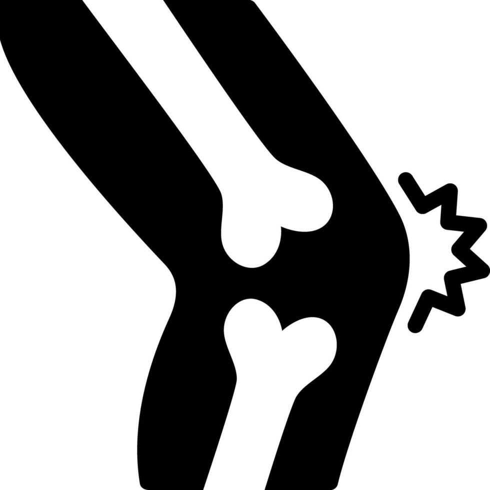 fast ikon för artrit vektor