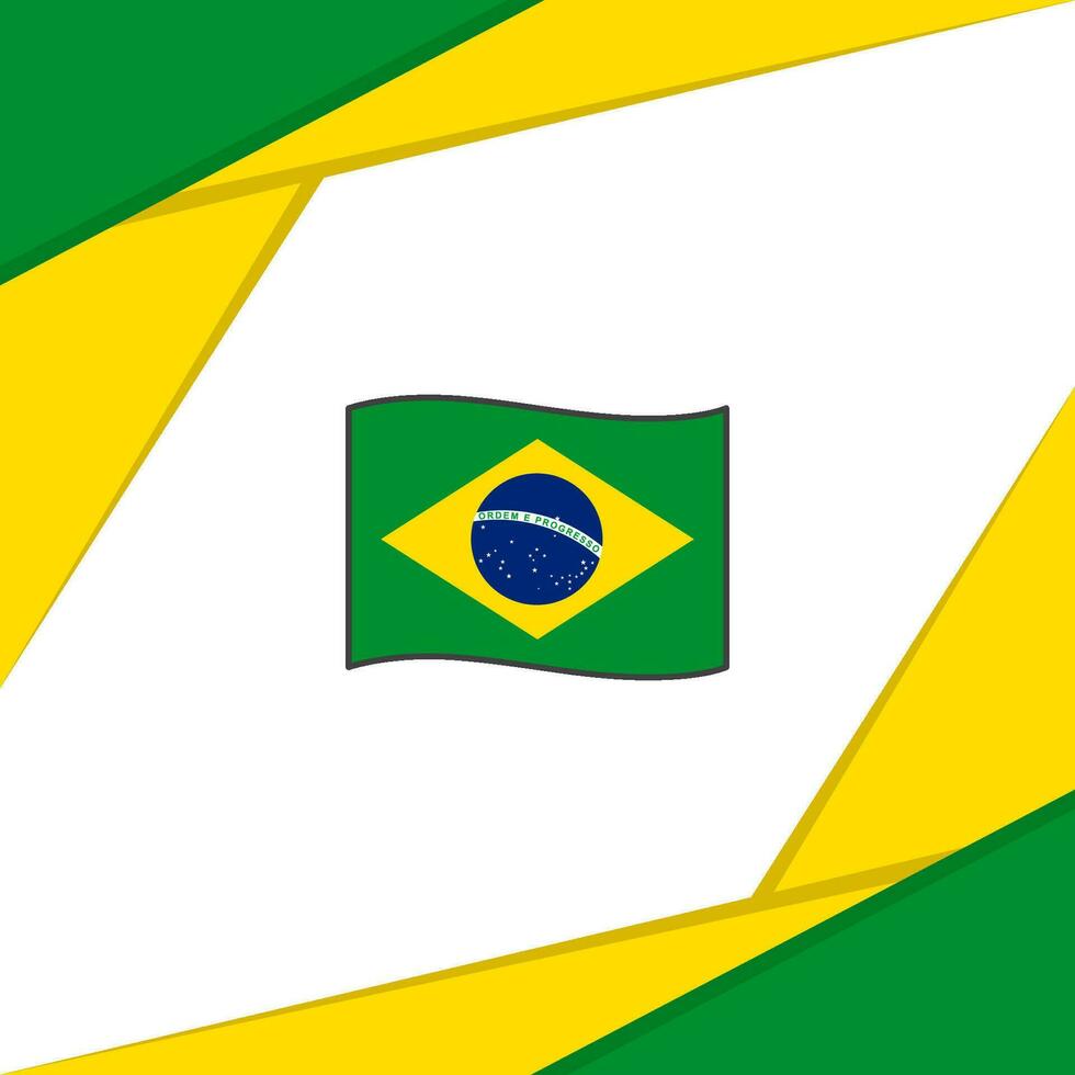 Brasilien flagga abstrakt bakgrund design mall. Brasilien oberoende dag baner social media posta. Brasilien design vektor