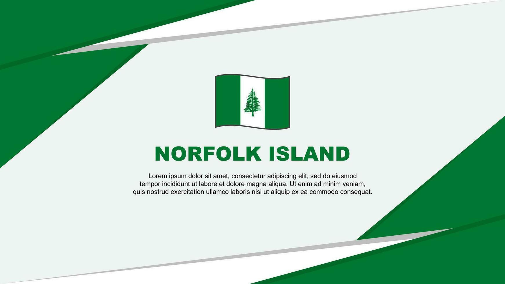 Norfolk Insel Flagge abstrakt Hintergrund Design Vorlage. Norfolk Insel Unabhängigkeit Tag Banner Karikatur Vektor Illustration. Norfolk Insel