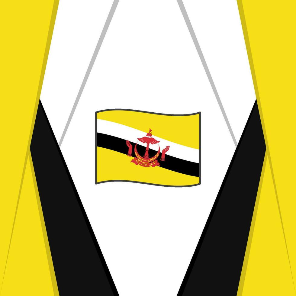 brunei flagga abstrakt bakgrund design mall. brunei oberoende dag baner social media posta. brunei design vektor