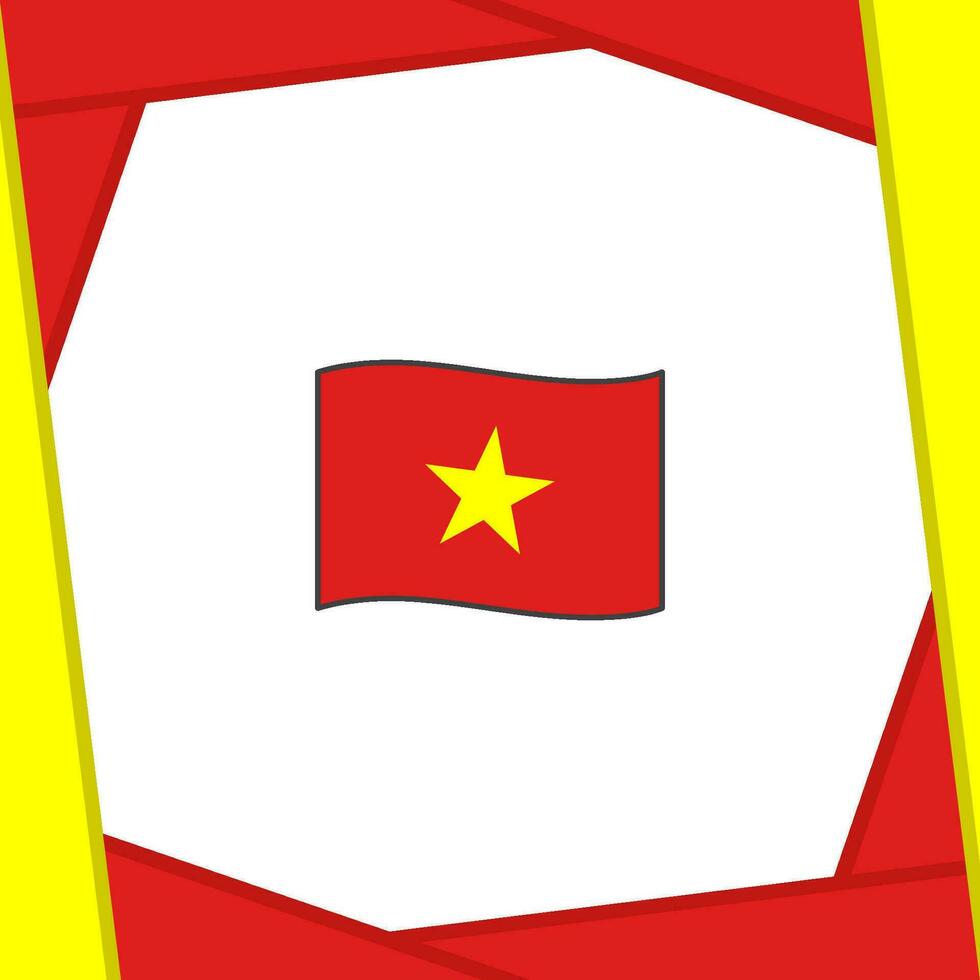 vietnam flagga abstrakt bakgrund design mall. vietnam oberoende dag baner social media posta. vietnam baner vektor