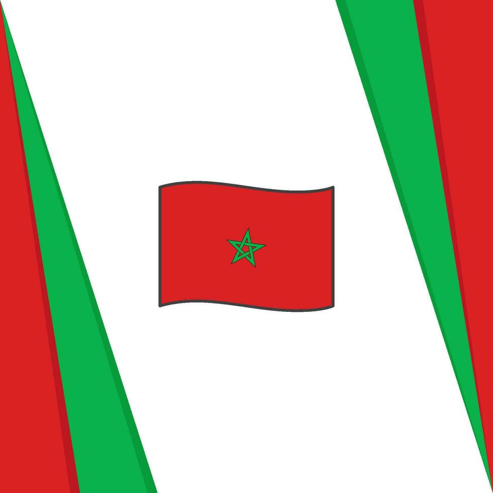 Marokko Flagge abstrakt Hintergrund Design Vorlage. Marokko Unabhängigkeit Tag Banner Sozial Medien Post. Marokko Unabhängigkeit Tag vektor