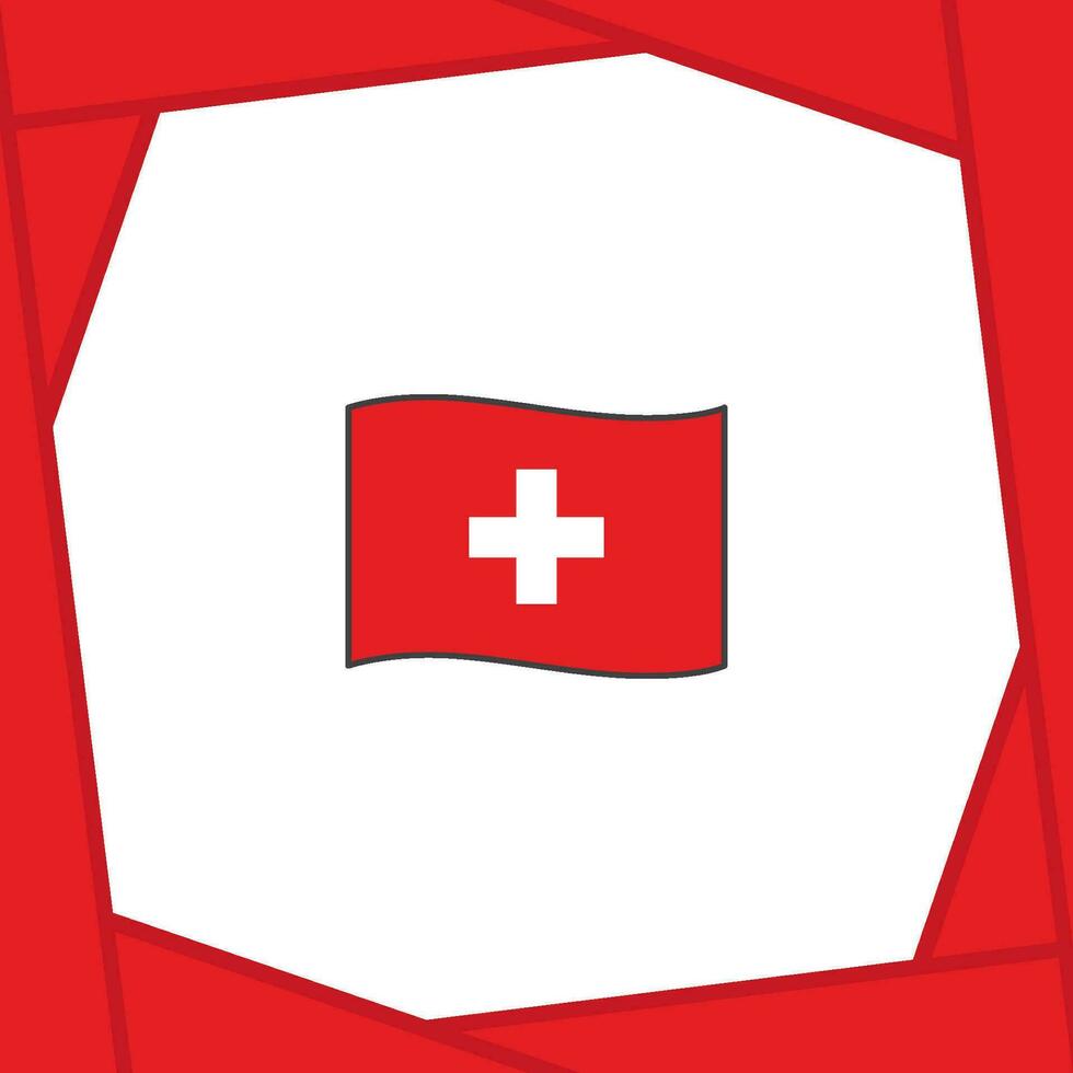 Schweiz Flagge abstrakt Hintergrund Design Vorlage. Schweiz Unabhängigkeit Tag Banner Sozial Medien Post. Schweiz Banner vektor
