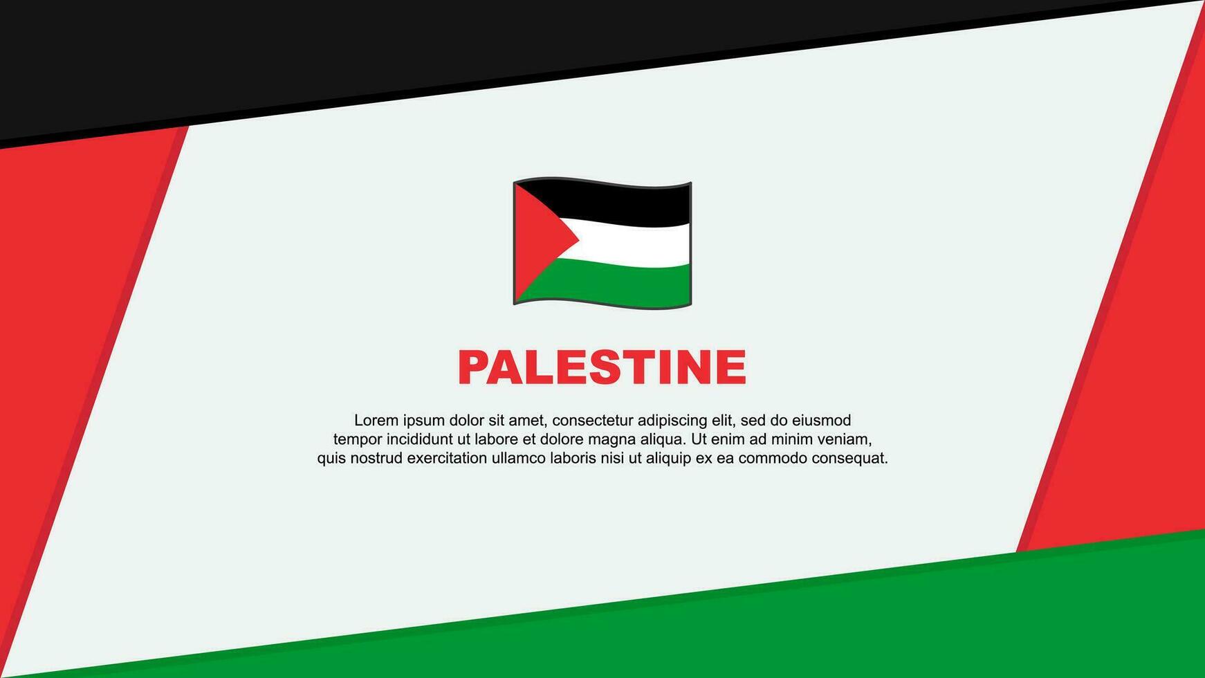 Palästina Flagge abstrakt Hintergrund Design Vorlage. Palästina Unabhängigkeit Tag Banner Karikatur Vektor Illustration. Palästina Banner