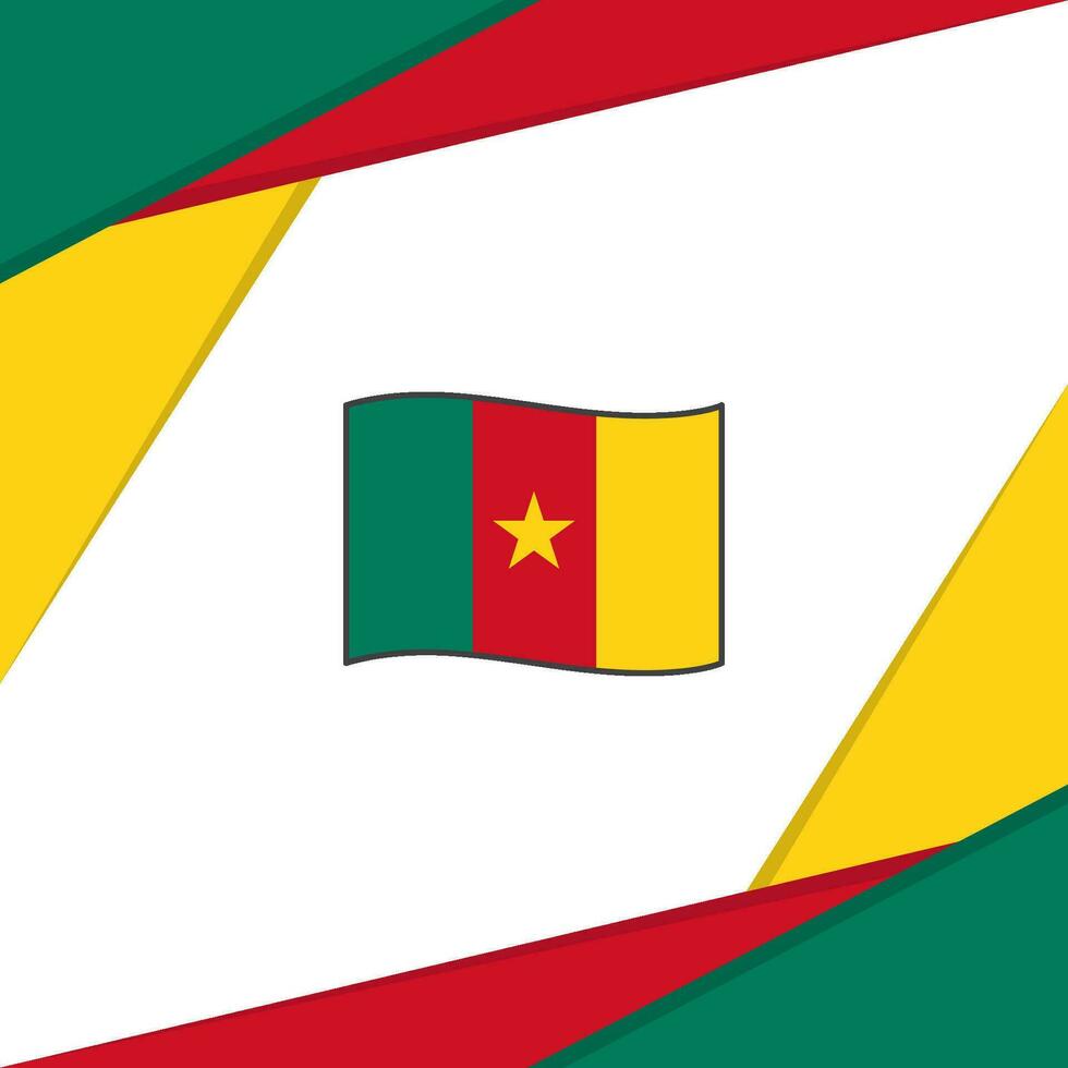 Kamerun Flagge abstrakt Hintergrund Design Vorlage. Kamerun Unabhängigkeit Tag Banner Sozial Medien Post. Kamerun vektor