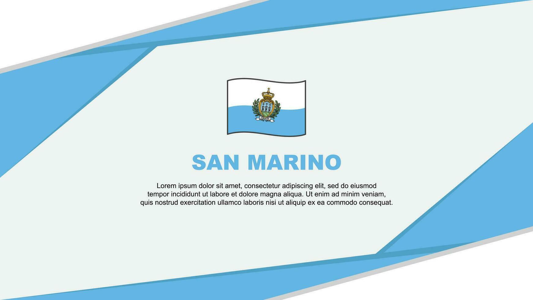 san Marino Flagge abstrakt Hintergrund Design Vorlage. san Marino Unabhängigkeit Tag Banner Karikatur Vektor Illustration. san Marino