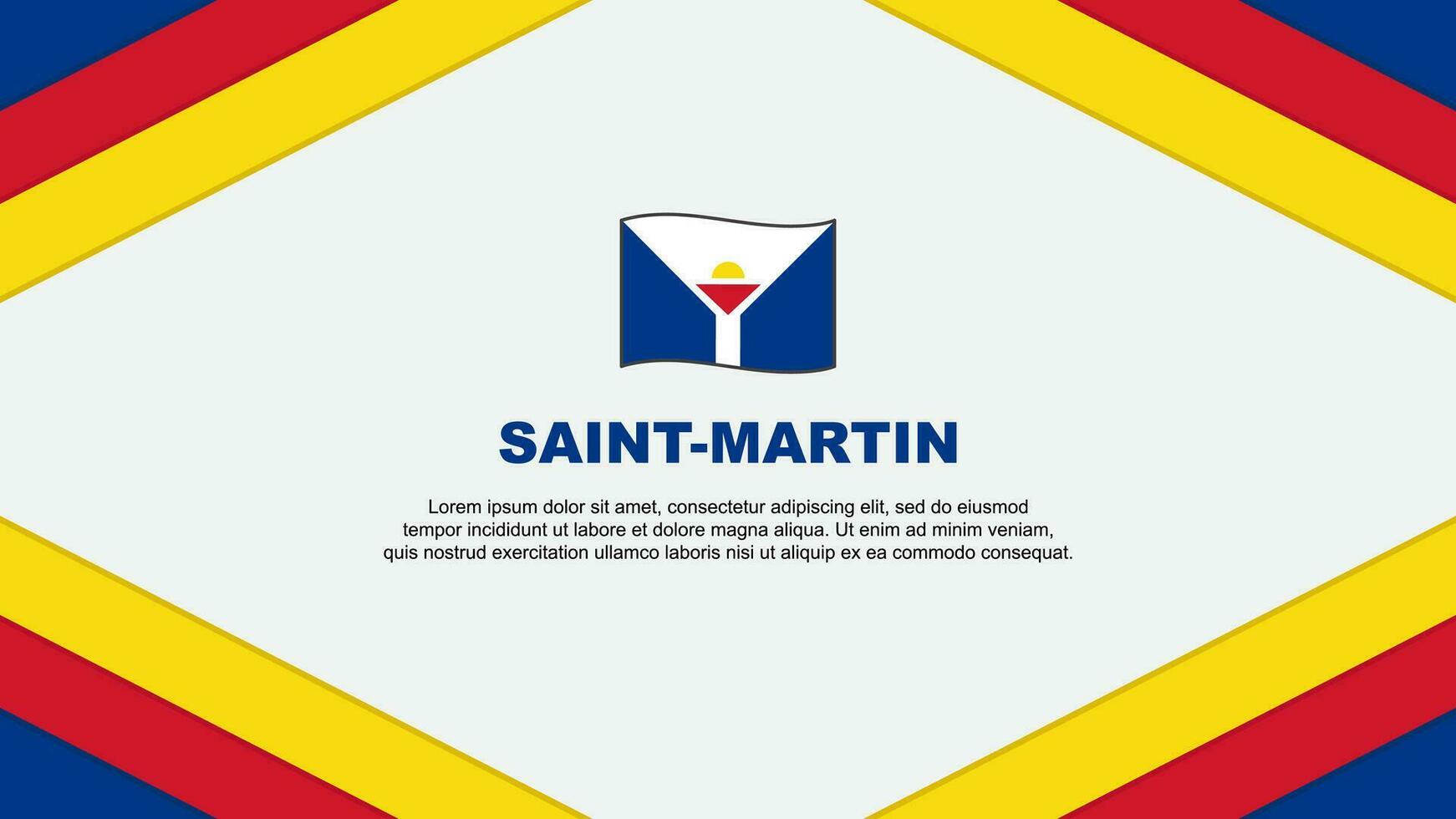 Heilige Martin Flagge abstrakt Hintergrund Design Vorlage. Heilige Martin Unabhängigkeit Tag Banner Karikatur Vektor Illustration. Heilige Martin Vorlage