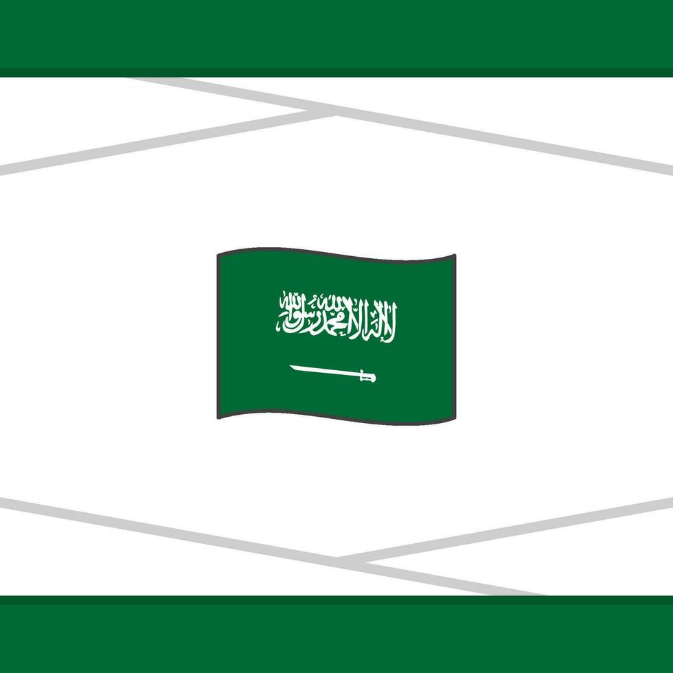 saudi arabien flagga abstrakt bakgrund design mall. saudi arabien oberoende dag baner social media posta. saudi arabien vektor