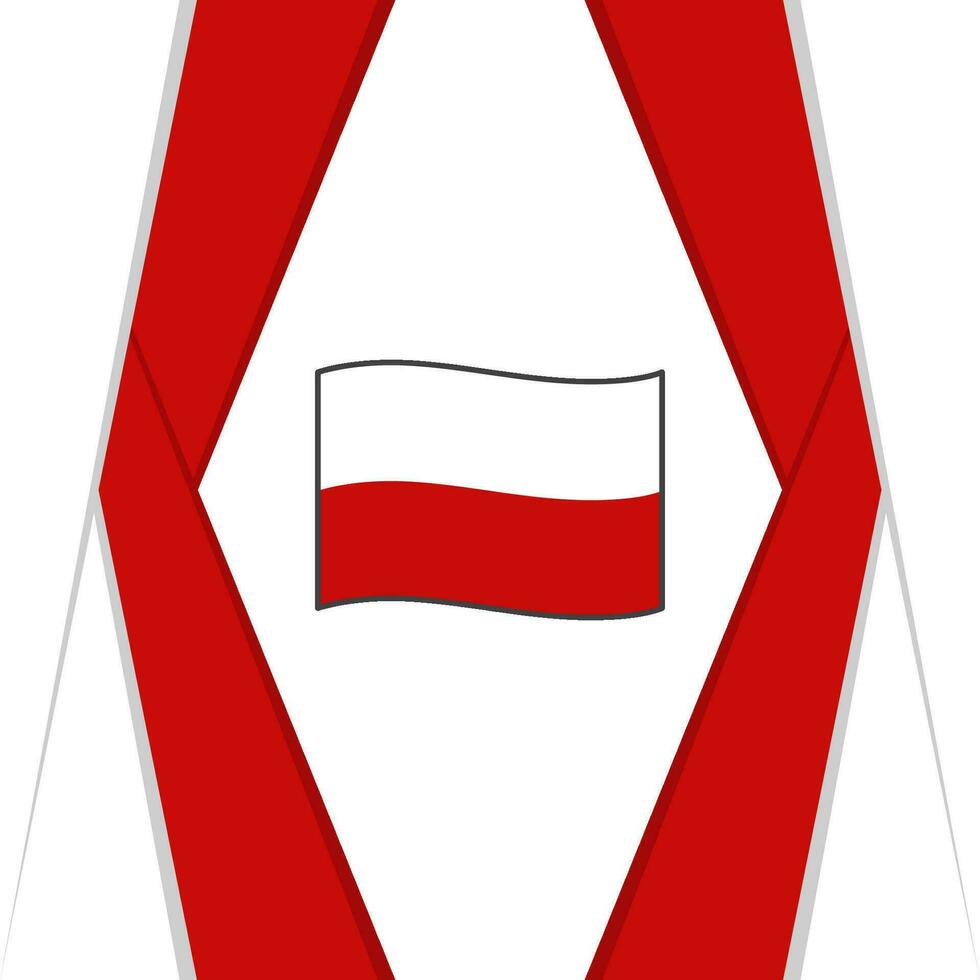 Polen Flagge abstrakt Hintergrund Design Vorlage. Polen Unabhängigkeit Tag Banner Sozial Medien Post. Polen Hintergrund vektor