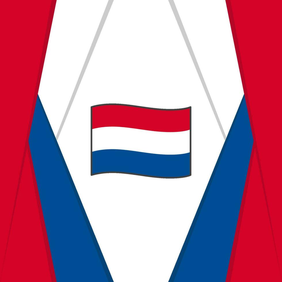 Niederlande Flagge abstrakt Hintergrund Design Vorlage. Niederlande Unabhängigkeit Tag Banner Sozial Medien Post. Niederlande Hintergrund vektor