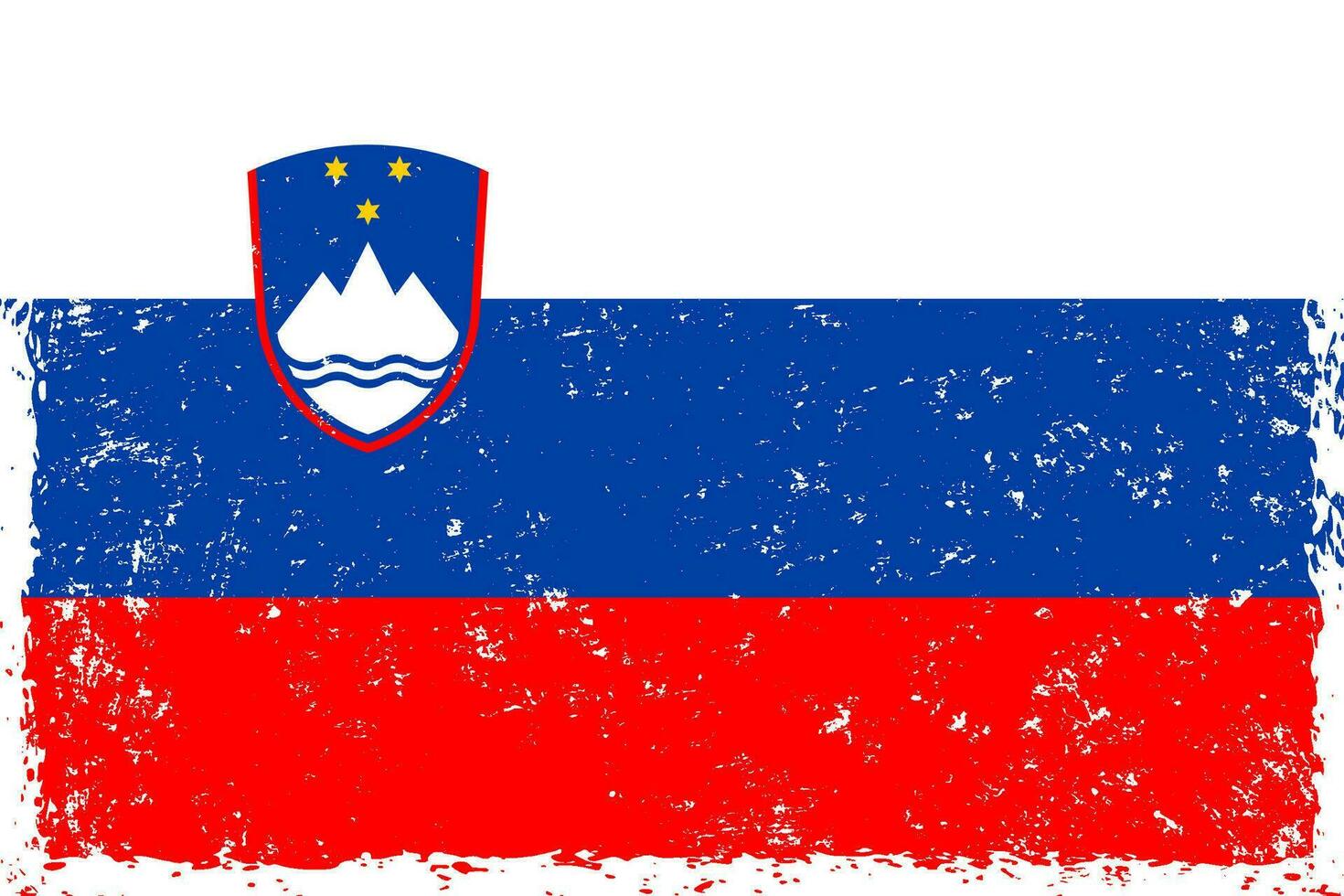 slovenien flagga grunge bedrövad stil vektor