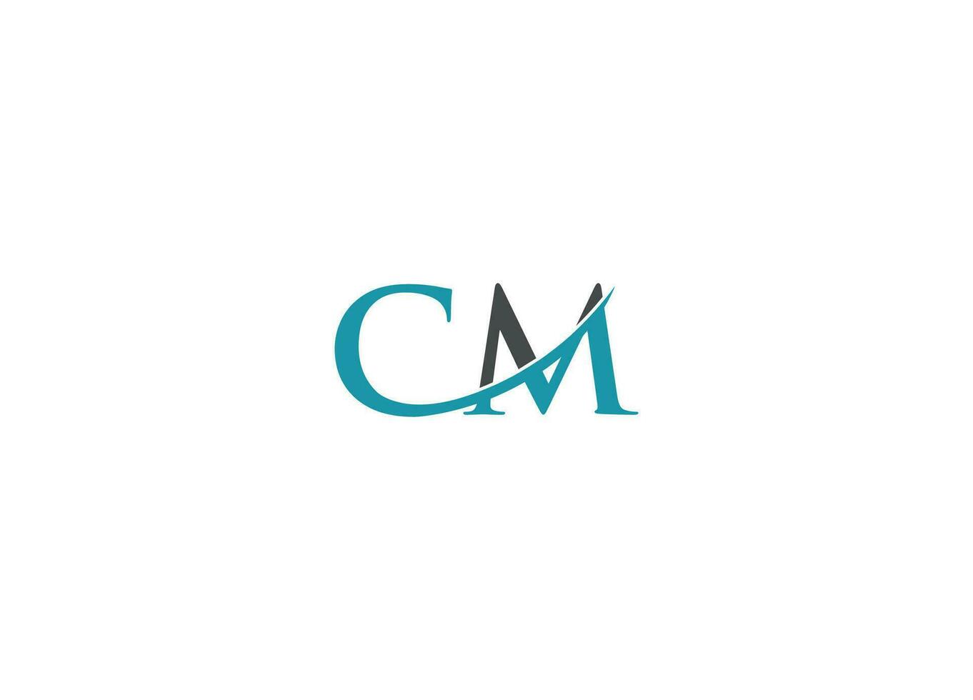 cm Brief Logo Design mit kreativ modern Vektor Symbol Vorlage