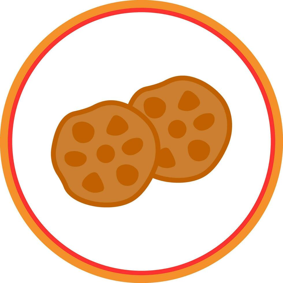 Schokolade Chip Kekse Vektor Symbol Design