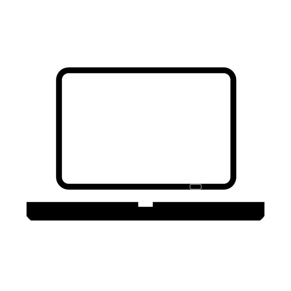 bärbar dator ikon i trendig platt stil vektor