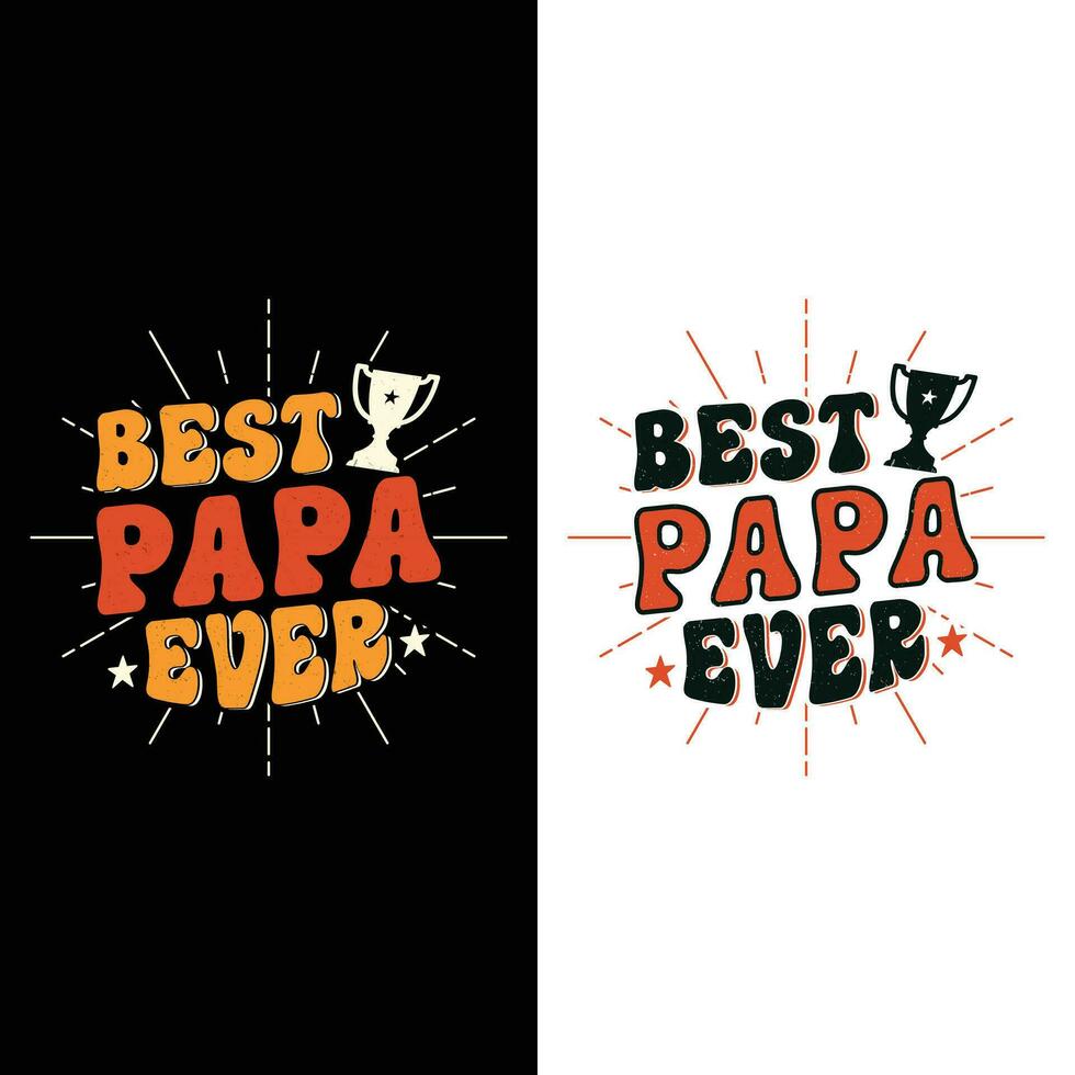 Vaters Tag t Hemd - - Beste Papa je - - Großelternteil Geschenk T-Shirt Grafik Design Vorlage, typografisch Poster. vektor
