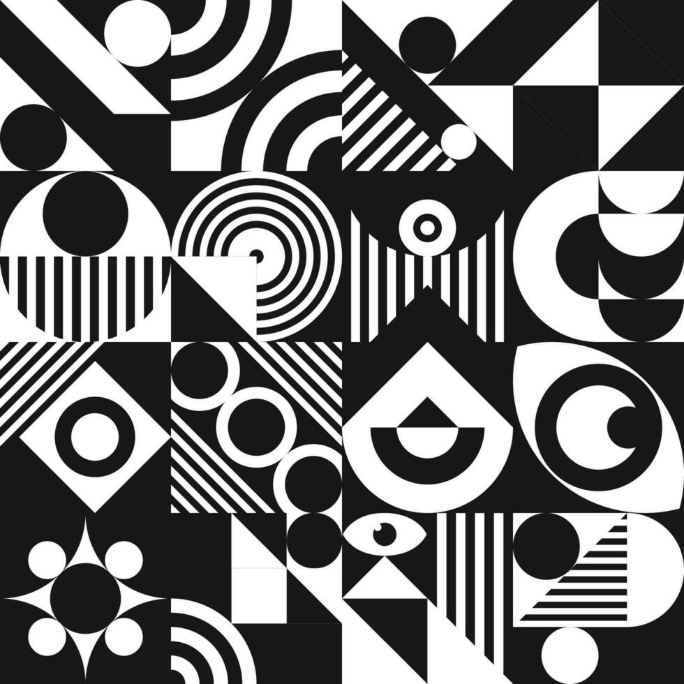 Bauhaus Muster minimal 20er Jahre geometrisch Stil vektor
