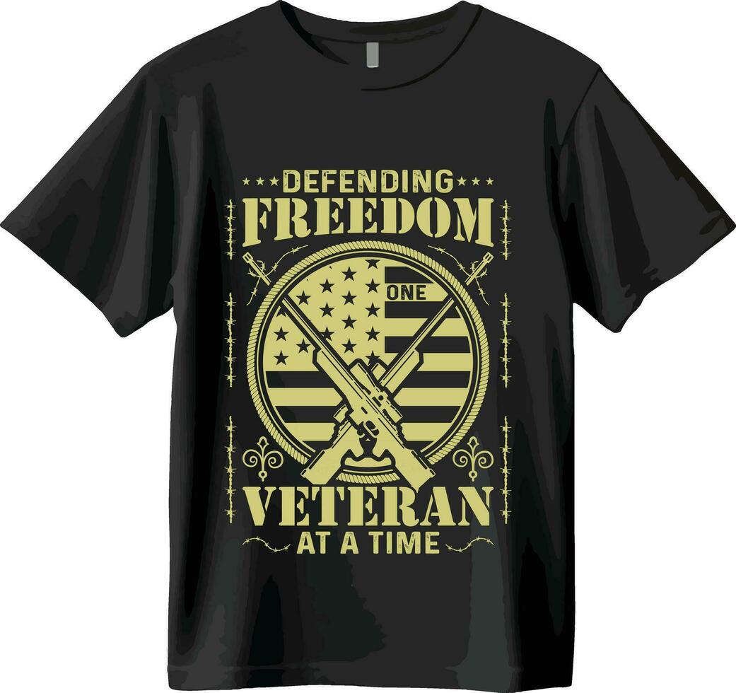 Auszeichnung Veteranen ein patriotisch T-Shirt zu tragen mit Stolz. vektor